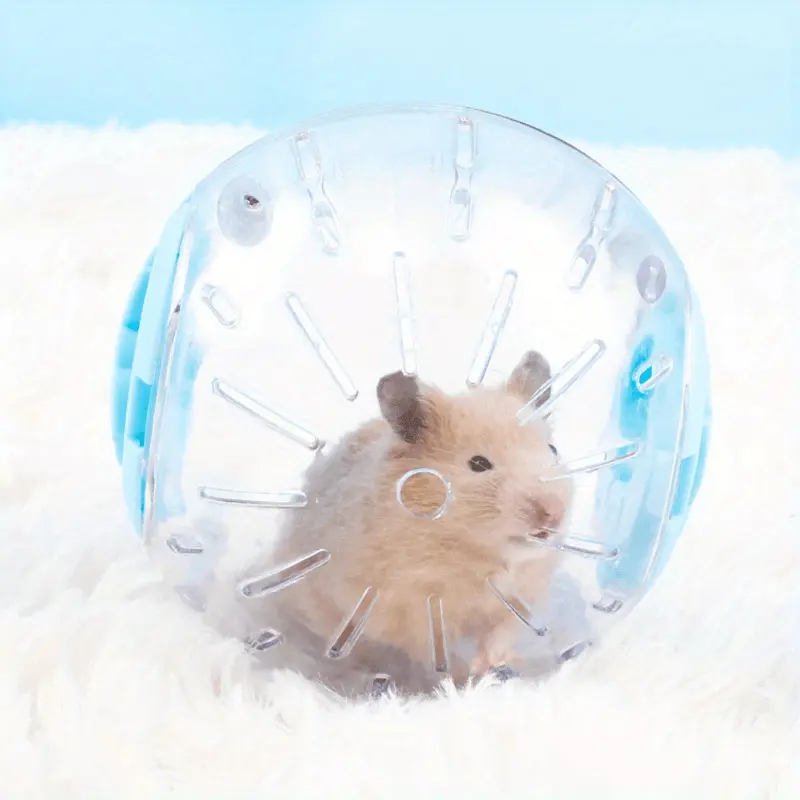 Hamster Transparent Plastic Running Ball - Non-Woven Color Cover, Small Pet Sports Toy for Outdoor Play & Running Fitness Supplies, Roller Toy, Copper, Fitness Wheel