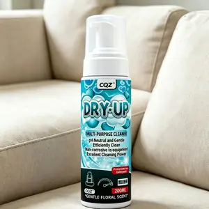 Dry-Up Multi-Purpose Foam Cleaner – Quickly removes dirt and stains. Suitable for sneakers, leather, canvas, rubber, car interior, keyboards, and more. No-rinse formula, pH neutral, portable cleaner. Gentle floral scent