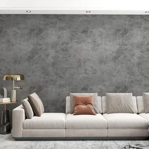 Concrete Peel Stick Grey Countertop Contact Paper Gray Cement Industrial Wall Paper [Thicken] 3D Textured Self Waterproof Wallpaper for Office Store Restaurant DIY Wall Sticker