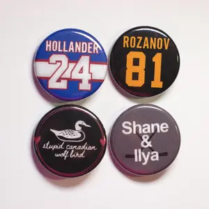 Heated Rivalry Pin Button, Shane and Ilya Kawaii Cute Pinback Button, Colorful Meme Pin Buttons For Clothes, Bags, Backpack, Hats, Jeans, and More, Funny Bag Accessories!