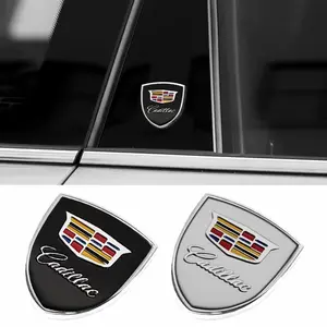 1/2Pcs Metal Shield Emblem Metal Badge Car Truck Sticker Decal For Cars Auto Car Accessories Decoration Decorative Decal For Cadillac ATS BLS CT4 CT5 CT6 CTS ESCALADE SLS STS XT5 XT6 XTS Automobile Decals