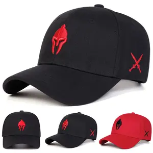 Unisex Spartan Helmet Embroidered Baseball Cap Outdoor Adjustable Sunscreen Leisure Hat Spring Autumn Travel Tourism Beach Vacation