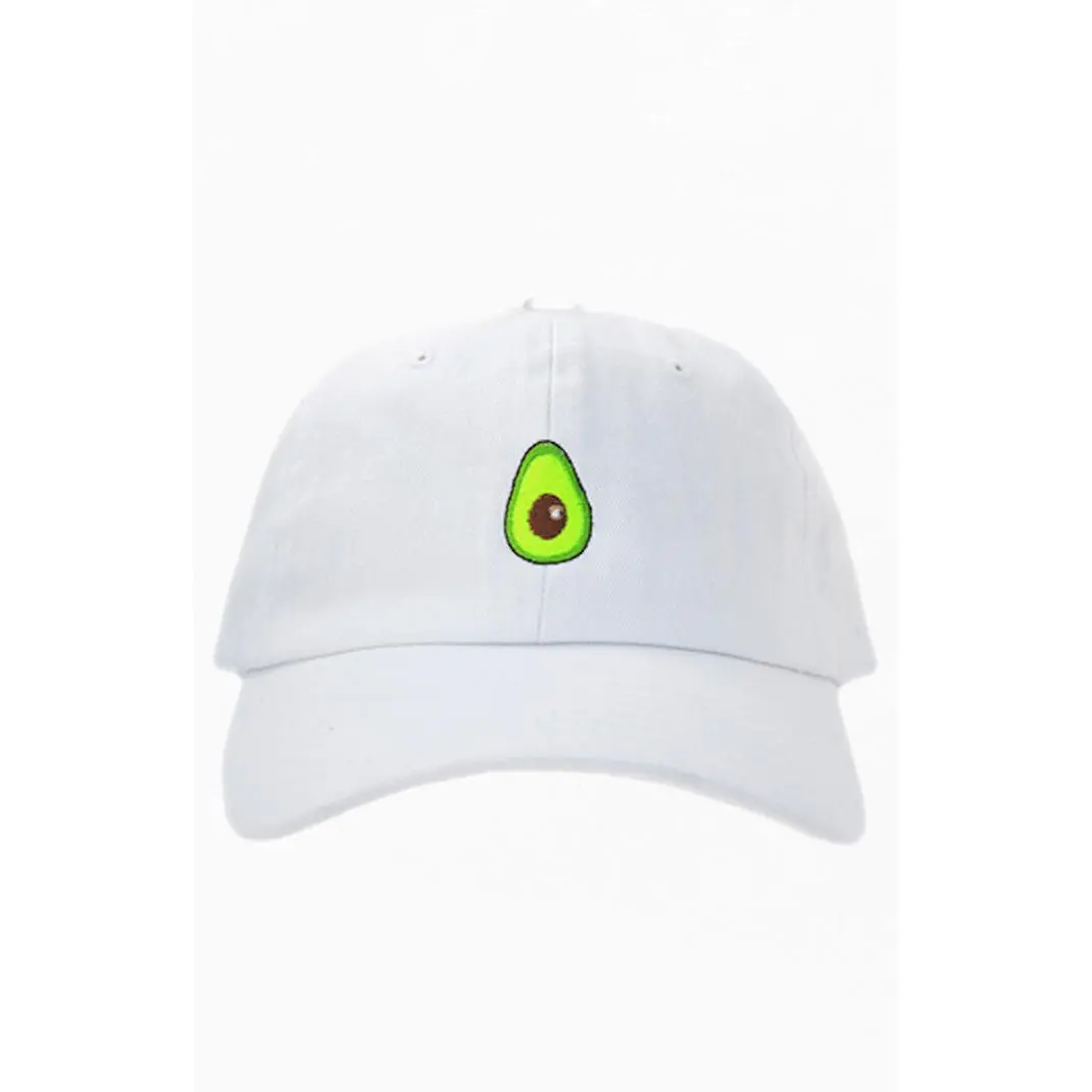The Avocado Tree Men's White Avocado Dad Hat