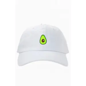 The Avocado Tree Men's White Avocado Dad Hat