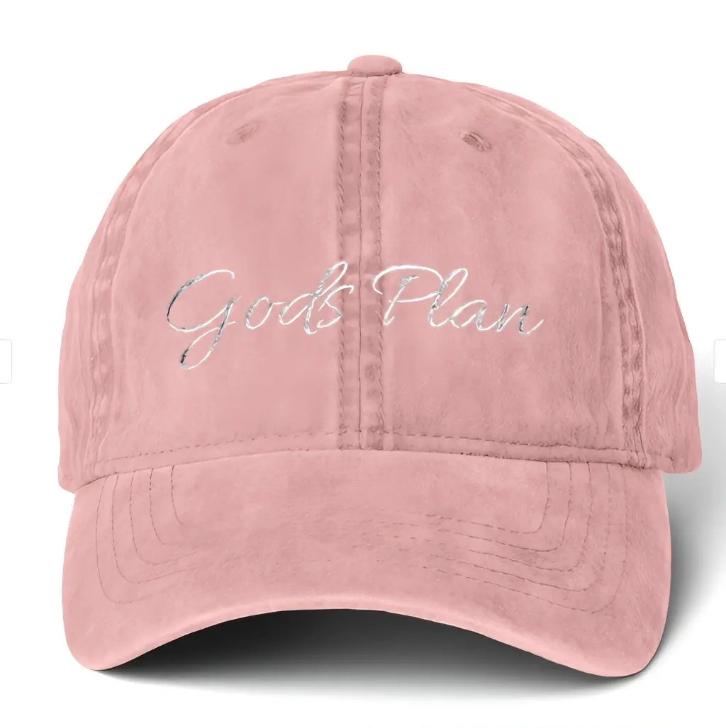 Women's God's Plan Embroidered Christian Baseball Cap - Everyday Wear, Plain Print, Faith-Based Gift for Believers, All Seasons