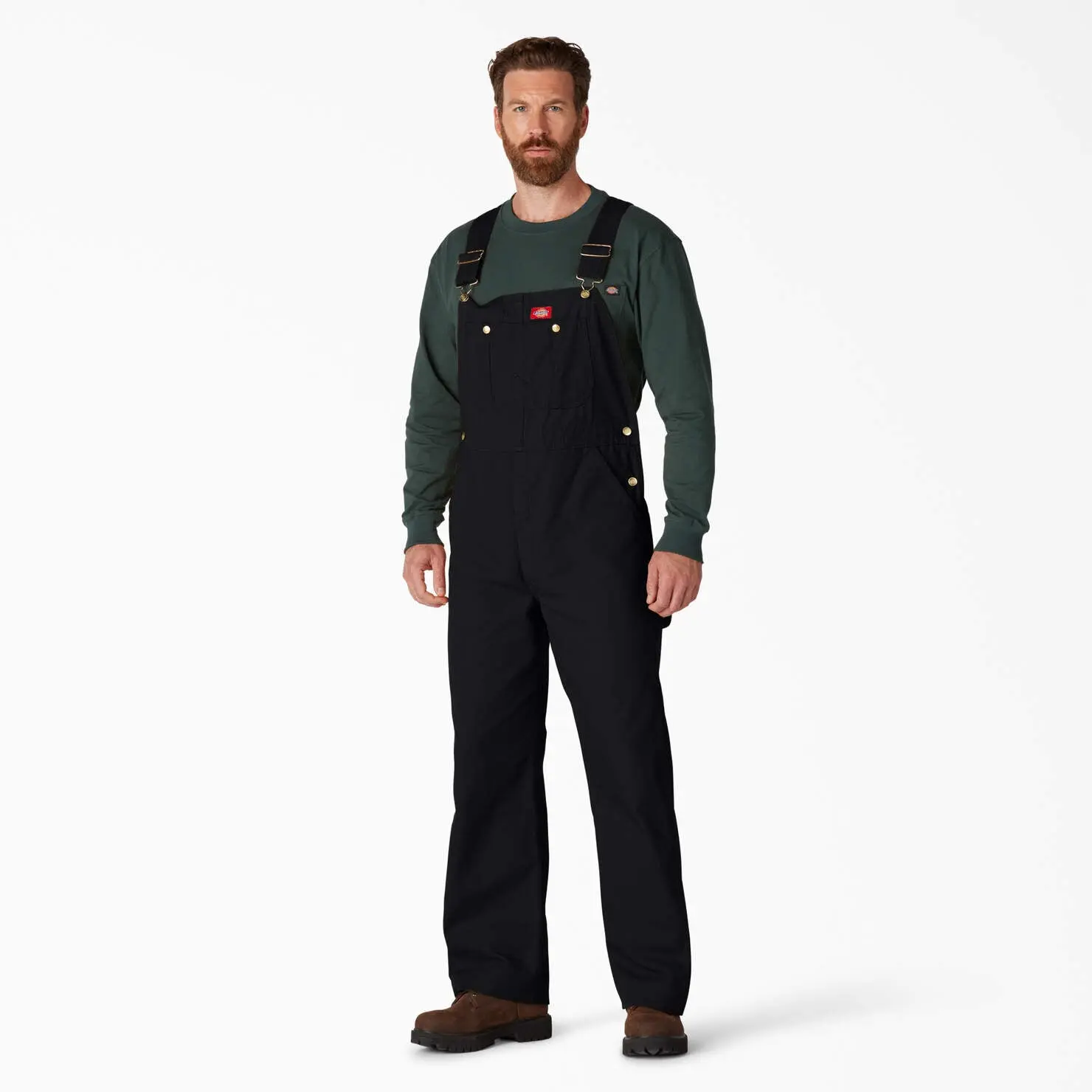 Dickies Men's Classic Cotton Casual Plain Bib Overalls - Menswear Utility Workwear with Functional Pockets, Rugged Style