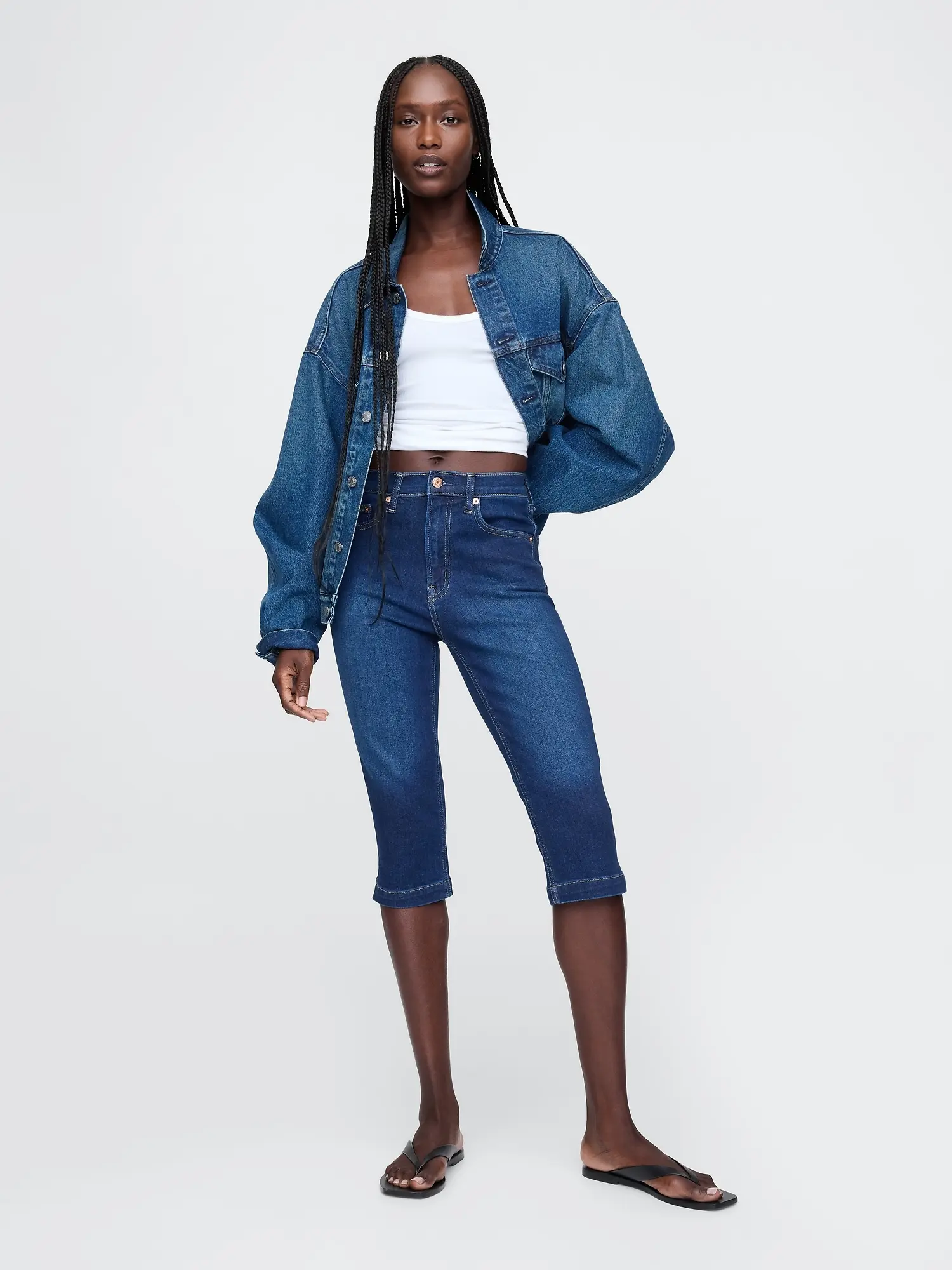 Gap Women's High Rise Cropped Capri Jeans