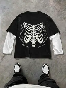 Men's Long Sleeve Two-Piece Set, Comfortable Durable Fabric, Ideal for Daily Wear, Perfect for Casual or Sports Use