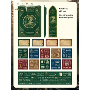 23 pieces / 1 set of Harry Potter Magic Academy Hardcover Journal Notebook Gift Box Set, high-end DIY planner gift box, birthday gift, the best holiday gift for a good friend, party atmosphere decoration