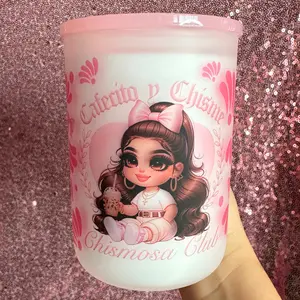 Cafecito Talavera 17oz Frosted Glass Mug