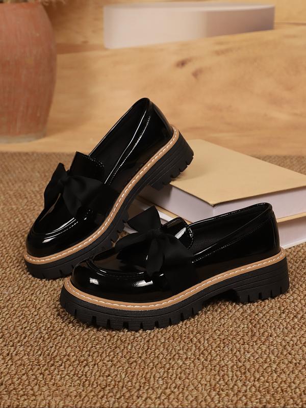 Affordable American Retro Style Women's Leather Shoes - Autumn New Thick-Soled Bowknot Design, Suitable for Matching Skirts, Mary Jane Loafers (Single-Sole) Affordable American Retro Style Women's Leather Shoes - Autumn New Thick-Soled Bowknot Design, Suitable for Matching Skirts, Mary Jane Loafers (Single-Sole)