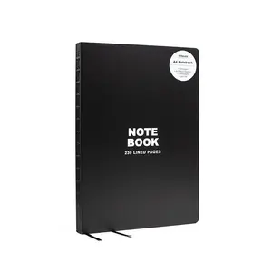 teNeues - Notebook Hardcover A4 - 230 Lined Pages with Lay Flat Binding, Classic Black: A4 Notebook: A4 Notebook