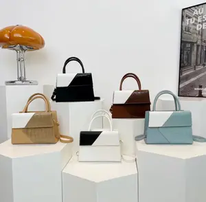 PU leather two tone bag