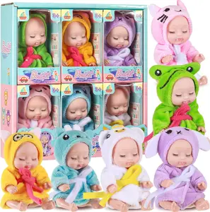 Valentines Day Gifts New Year 2025 Gift 6pcs/set Mini Animal & Insect Shaped Cute Reborn Doll Children's Toy Gift Box