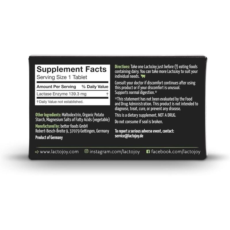 Lactase Pills 14,500 I 45 Pieces I Powerful Lactase Enzymes for Lactose Intolerance I Ultra Pure Lactase for Improved Digestion I No Silicon Dioxide, No Artificial Flavors, No Sucralose