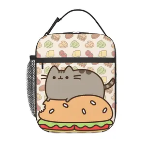 Cartoon Pusheen Insulated Lunch Box, Pusheen stuff Reusable Lunch Bag. Pusheen plush Adult Meal Tote & Meal Holder, Designed for Work, Outdoor Activities and Picnics