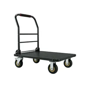 1800LBS Platform Truck Cart, 36"x24" Large Utility Cart with 6" Swivel Wheels with Brakes,  Foldable Hand Truck for Warehouse, Garage, Shipping & Moving
