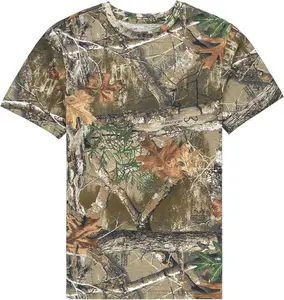 Realtree Edge Camouflage Short Sleeve Tee - Scent Control Technology UPF 3D Protection Unisex Adult Crewneck Cotton Blend Shirt