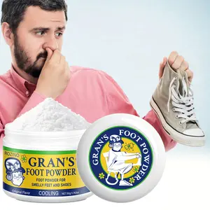 ROZINO Gran's Foot Powder - Cooling Formula for Smelly Feet & Shoes - Natural Odor Eliminator - Lasts Up to 6 Months - Disinfects & Deodorizes - Original Flavor