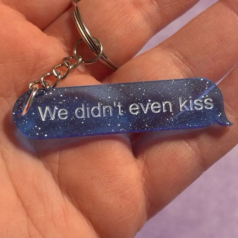 “We didn’t even kiss” text phone/kindle charm or keychain