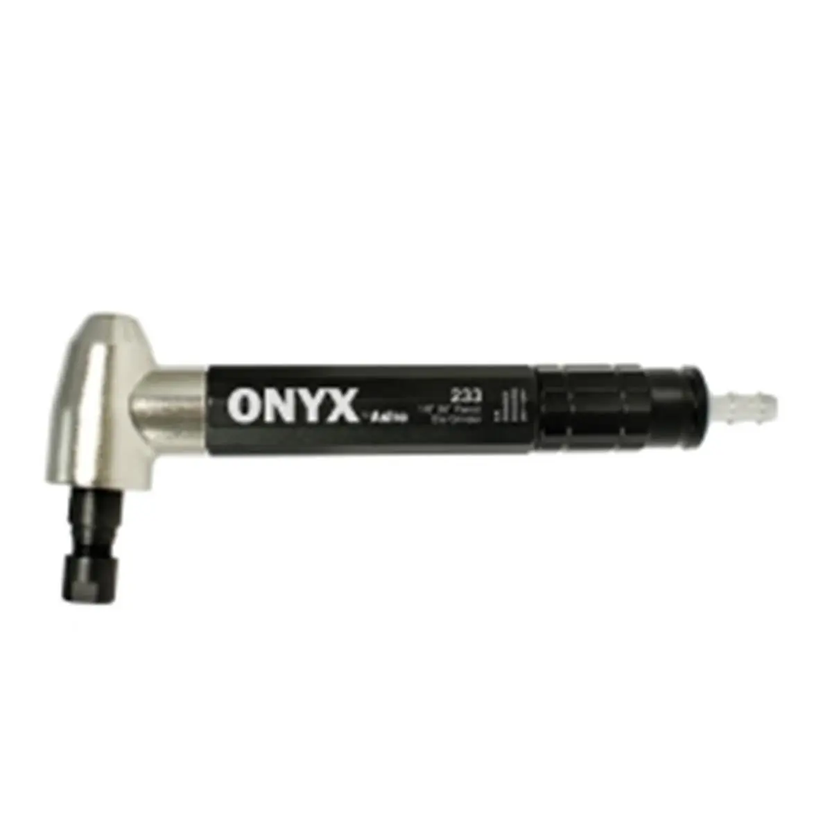 Astro Pneumatic Tool 233 ONYX Pencil Die Grinder with 95-Degree Right-Angle Head, 1/8-in Collet, Lightweight Design, 52,500 RPM, 90 PSI, High-Speed, Tight Spots, 0.485 Lbs, Right Angle Drill, Minimal Fatigue, Rapid Material Removal, Right-Angle 95 Degrees
