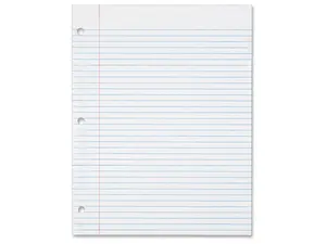 Tops 16-lb. College-ruled 3H Punched Filler Paper