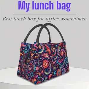Flowers Lunch Bag for Woman for Man Adults, Insulated Lunch Tote Lunch Box Container for Work Picnic Or Travel, Beach, Camping, Lunch Boxes, Bento Boxes