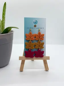 Maple Leaf Stacks - Polymer Clay Earrings