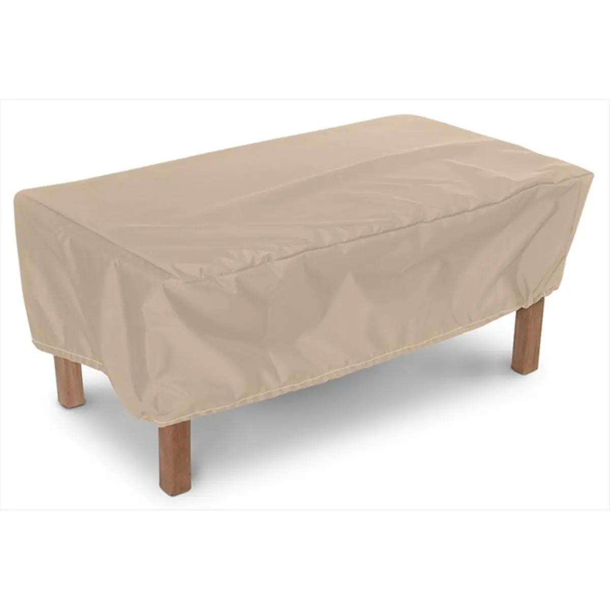 KoverRoos Durable Outdoor Companion Table Cover - Toast Color, Lightweight Breathable Waterproof Fabric, Drawstring Closure, Easy On/Off, Fits 18x42x15 in, Sturdy Design (durable cover)