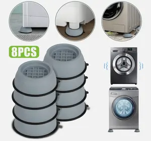 8PCS Anti Vibration Washing Machine Mats Support Anti-Slip Rubber Feet Base Pads for Stable Washing Machine Operation