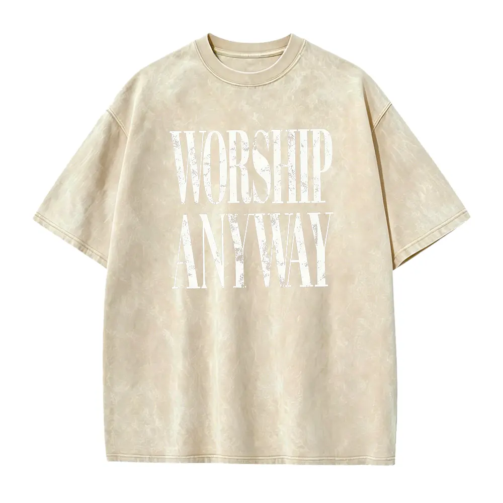 Washed T-shirt-Apricot