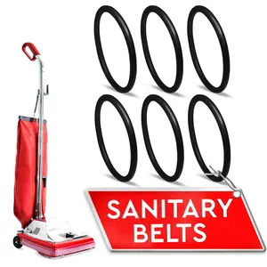 6Pcs Sanitaire Vacuum Belts  Sanitaire Vacuum Parts  Durable, Flexible, Easy Installation, Long Service Life  Compatible with SC679K, SC684, SC688, SC689, SC886, SC887, SC888, SC9050D, 1934, 1950