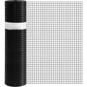 Hardware Cloth 1/2 inch 48 x 50 Ft 19 Gauge - Black Vinyl Coated Wire Mesh Roll Chicken Wire Fencing Chicken Fence Garden Fencing Tree Guard Hardware Mesh