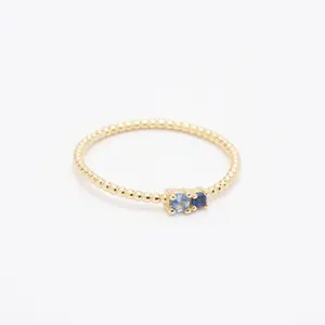 Jasmine Dual Blue Gemstone Ring