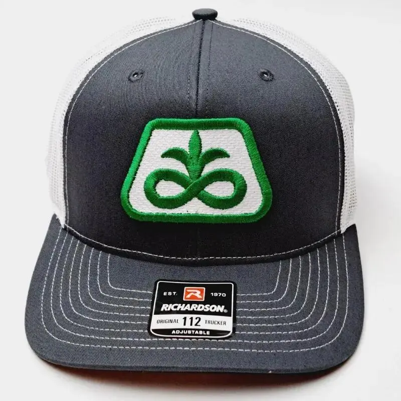 Pioneer Seed Richardson 112 Trucker Hat - Charcoal Grey Front & White Mesh - High Quality & Breathable Snapback - Suitable For Men & Women, Casual, Agriculture Streetwear, Outdoor Players
