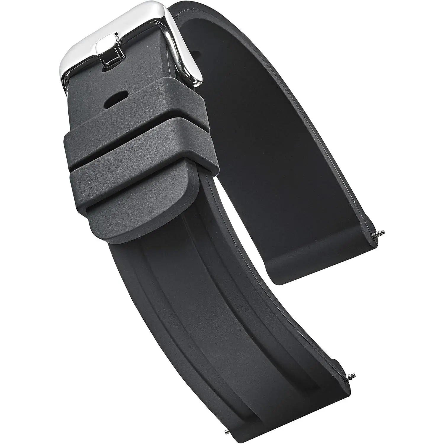 Heavy Duty Sporty  Silicone Watch Band - Replacement Rubber Watch Band for Women & Men - Quick Release Waterproof Watch Straps - Compatible with Regular & Smart Watch Bands