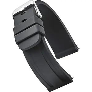 Heavy Duty Sporty  Silicone Watch Band - Replacement Rubber Watch Band for Women & Men - Quick Release Waterproof Watch Straps - Compatible with Regular & Smart Watch Bands