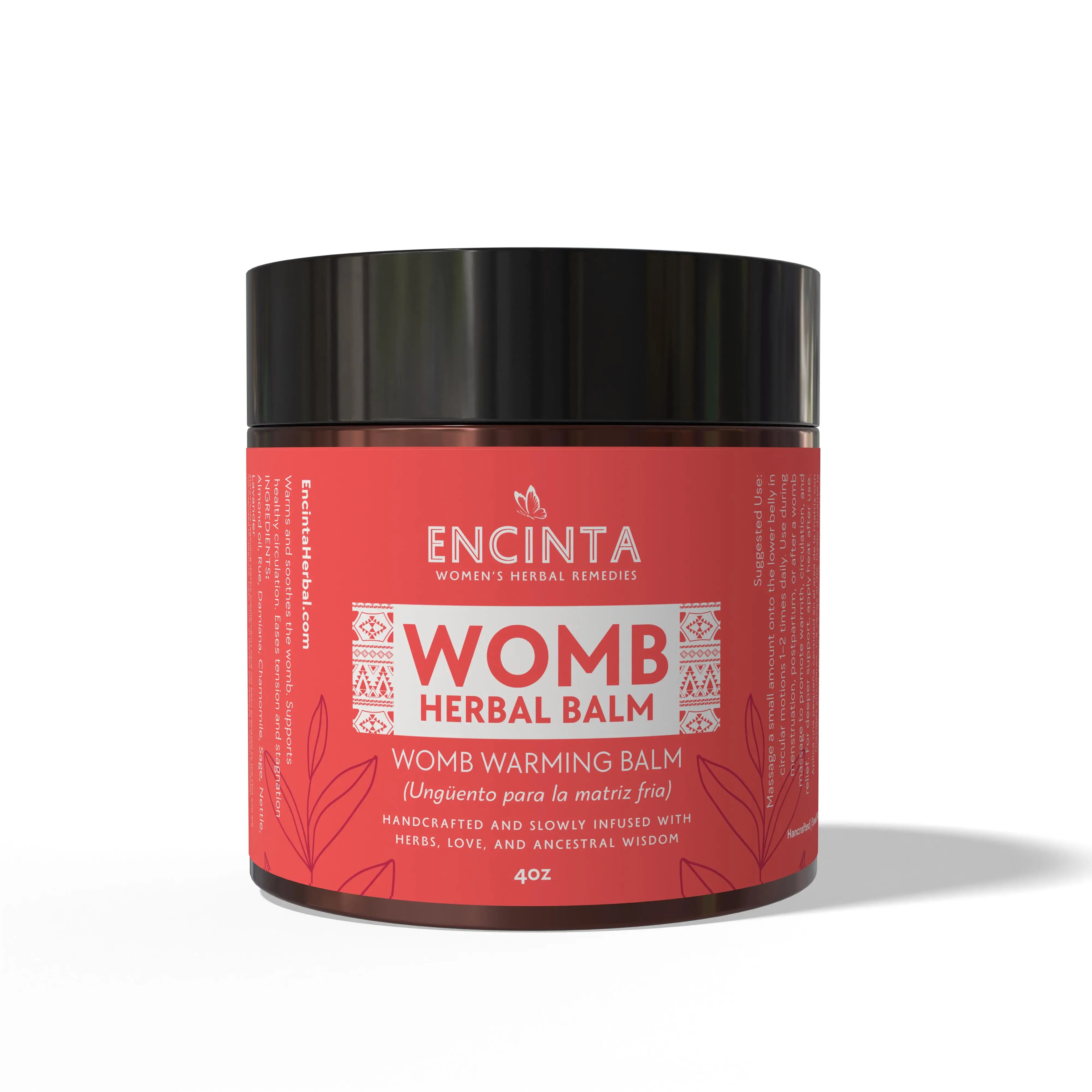 Womb Herbal Balm – 4oz Nourishing Salve for Self-Care & Daily Ritual – Handcraft...
