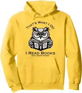 vintage owl be reading funny owl read books tee book lover Pullover Hoodie
