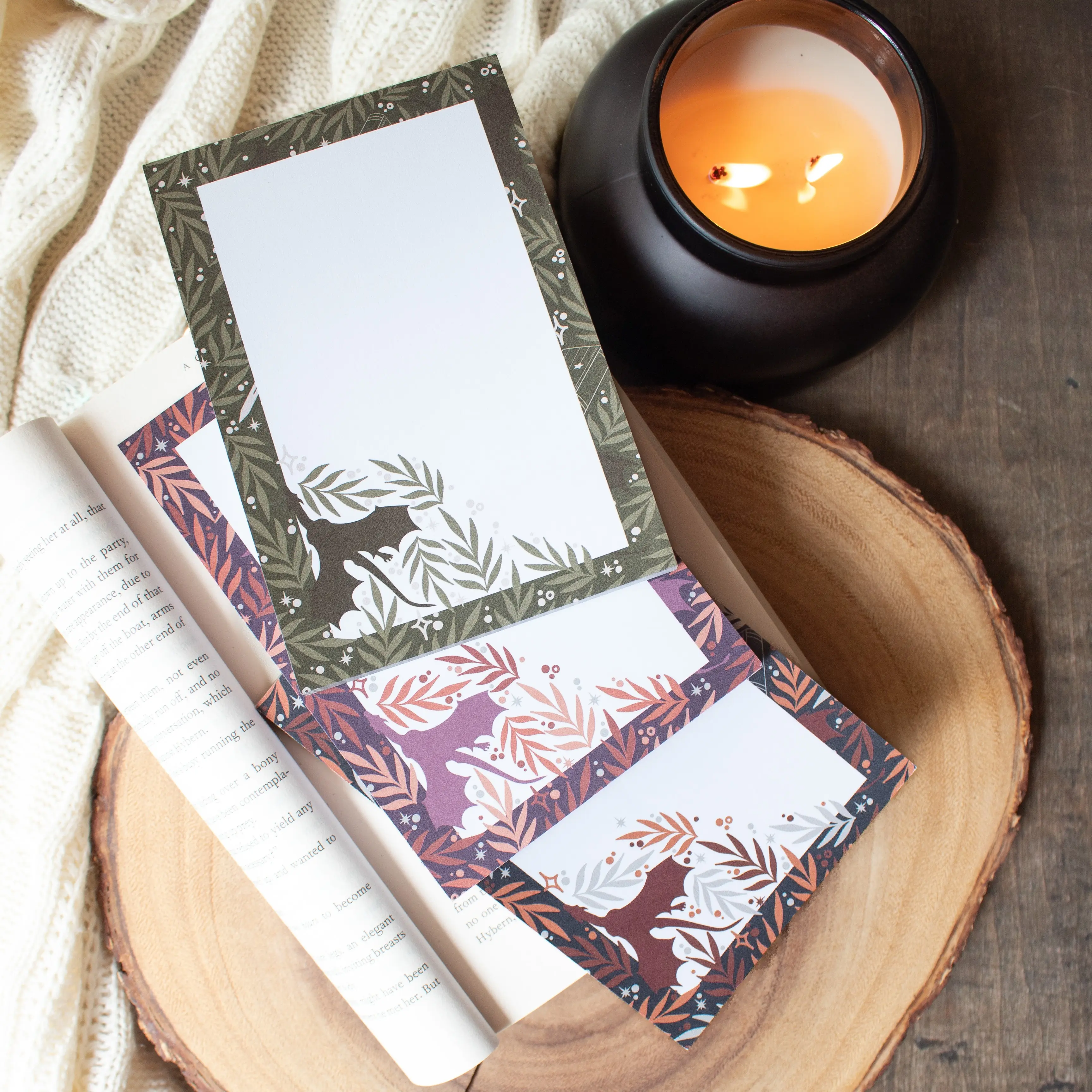 Book Dragon Floral Notepad | 50 Pages | 70lb Paper |