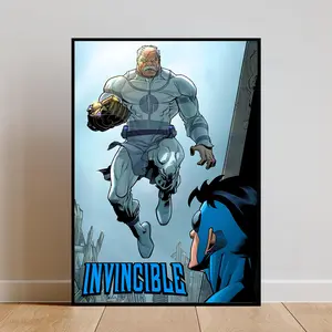 Invincible Poster - Unique Superhero Unframed Poster Art Wall Art for Fans, Vibrant Anime Print on High-Quality Paper, Unframed Design