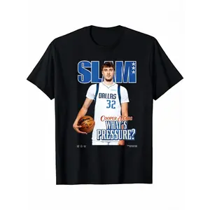 SLAM Graphic Print T-Shirt|     Basketball Inspired Crew Neck Tee|     Comfort Fit Casual Streetwear Men's T-Shirt