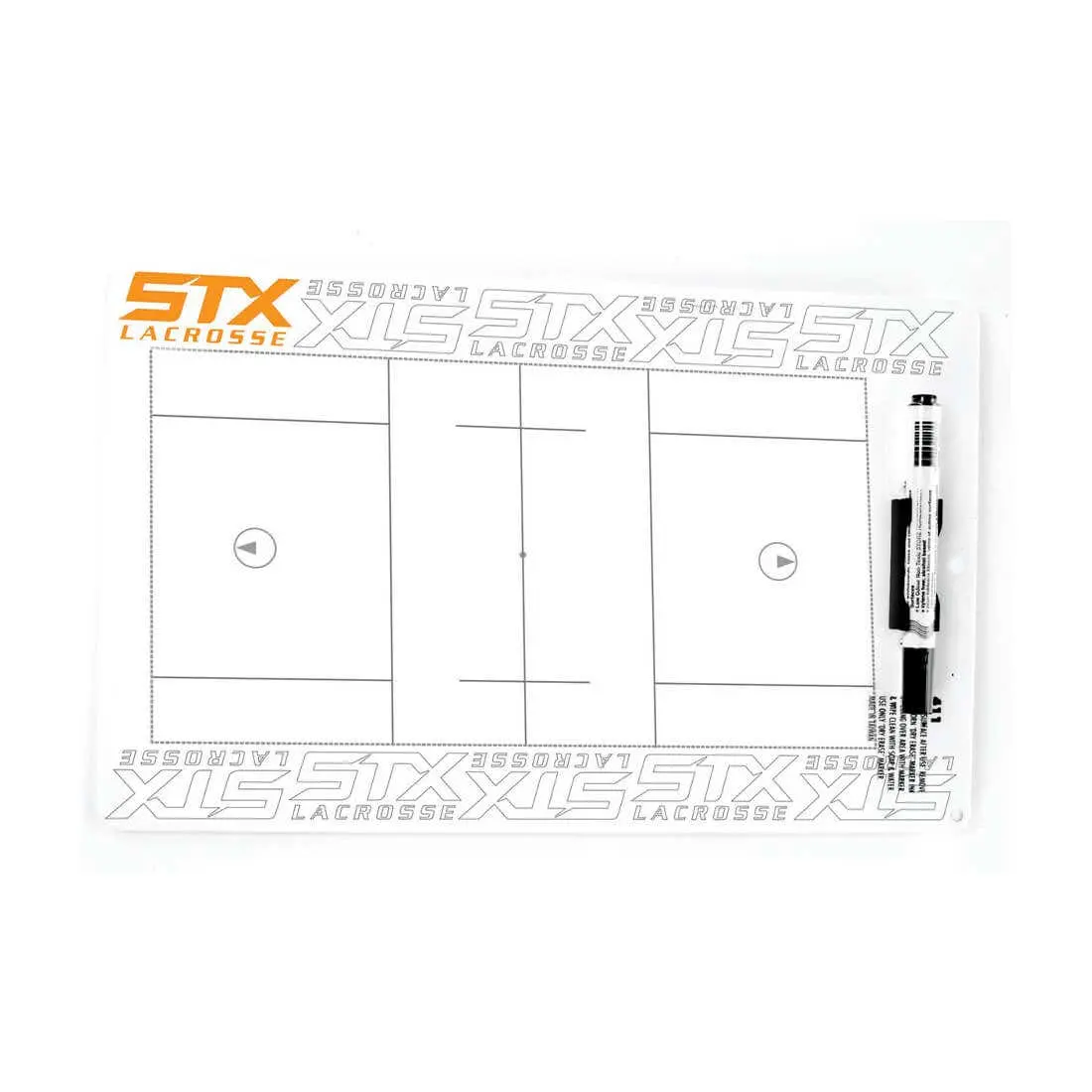 STX Men’s Coaches Clipboard, Double-Sided, Full & Half Field Diagrams, Dry Erase Marker Compatible, Full Field, Includes Dry Erase Marker