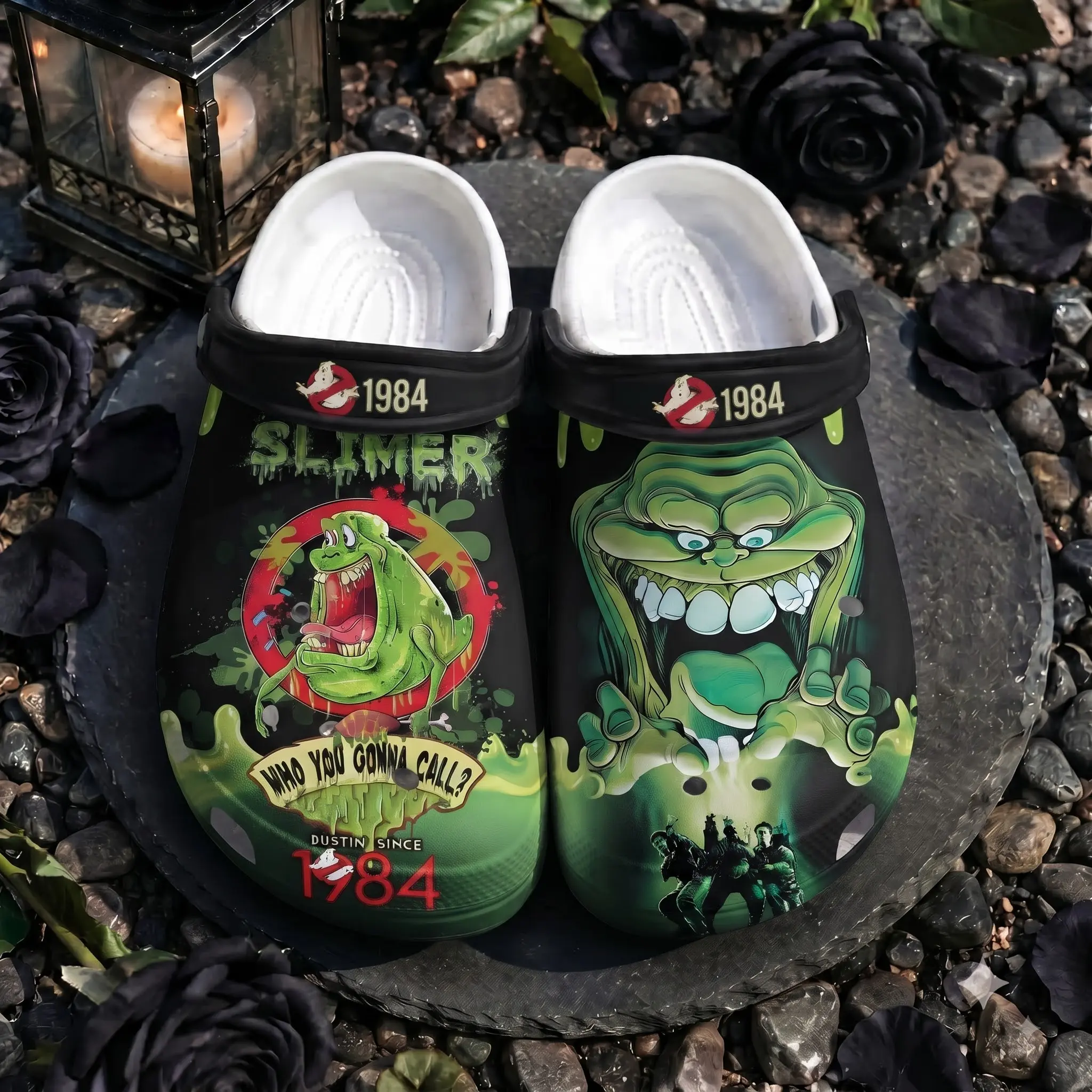 Halloween Clogs, Spooky Graphic Slip On Shoes, Lightweight Casual Garden Footwear for Women and Men, Seasonal Holiday Gift