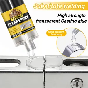 High Strength Transparent Casting Glue, Metal Adhesive, Fast Curing, Super Strong Bond, Roof Window Pipe Crack Repair, Waterproof Ab Epoxy