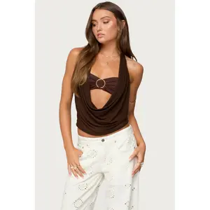 Issey Layered Bandeau Cowl Neck Top