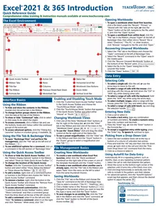 Excel 2021 and 365 Introductory Quick Reference Guide
