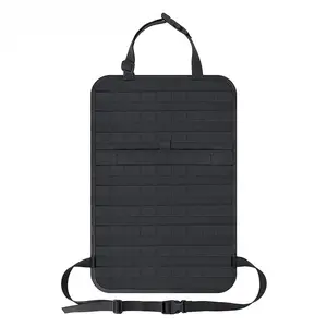 General Tactical Automotive Seat Backrest Storage Hanger, capable of carrying 6 detachable Molle bags and heavy-duty nylon car storage bags, suitable for automobiles SUV, Trucks, outdoor travel, and emergency equipment