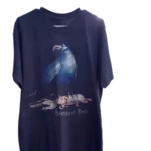 2005 RESIDENT EVIL CROW FLESH EATER RARE WASHED BLACK T-SHIRTa
