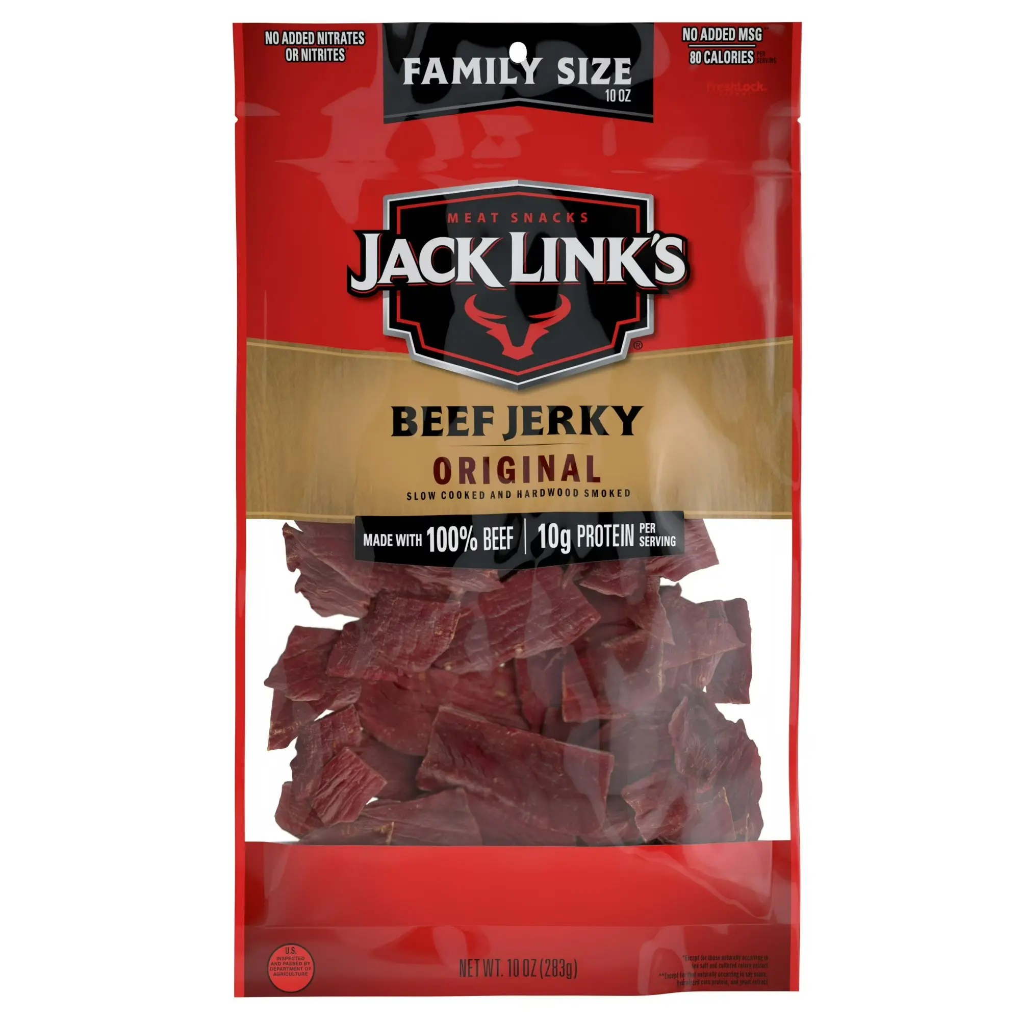 Jack Link's Original Beef Jerky, 10g of Protein Per Serving, 10 oz